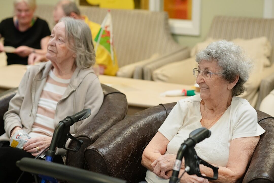 seniors laughing together