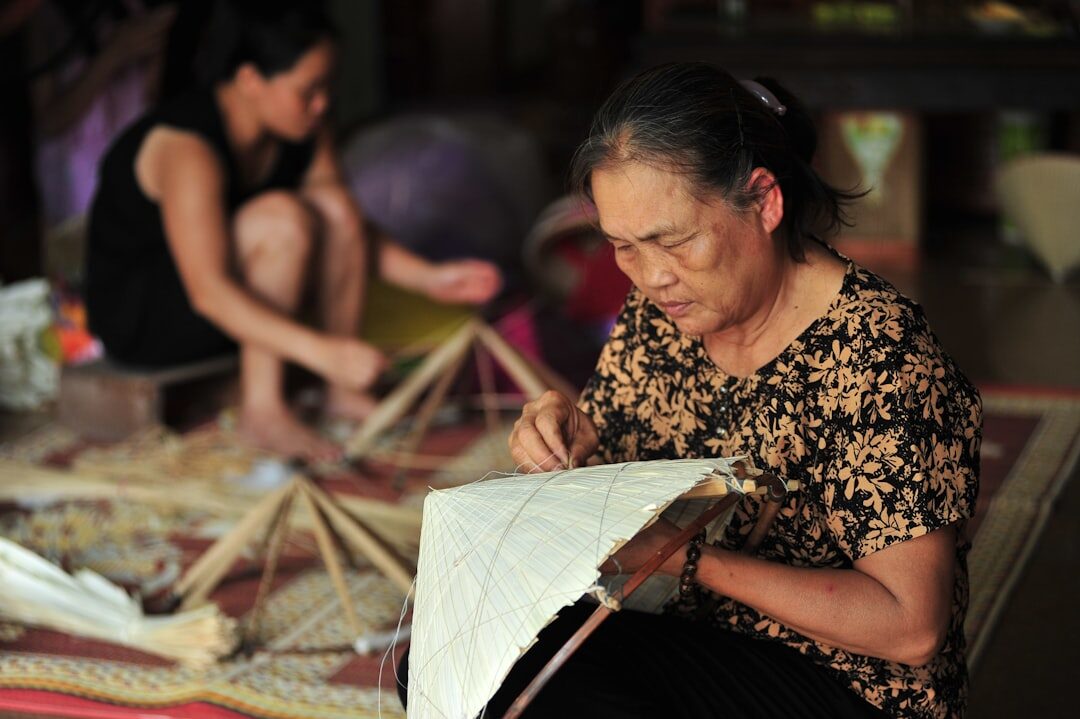 elderly workshop crafting