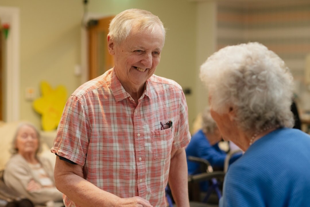seniors group smiling