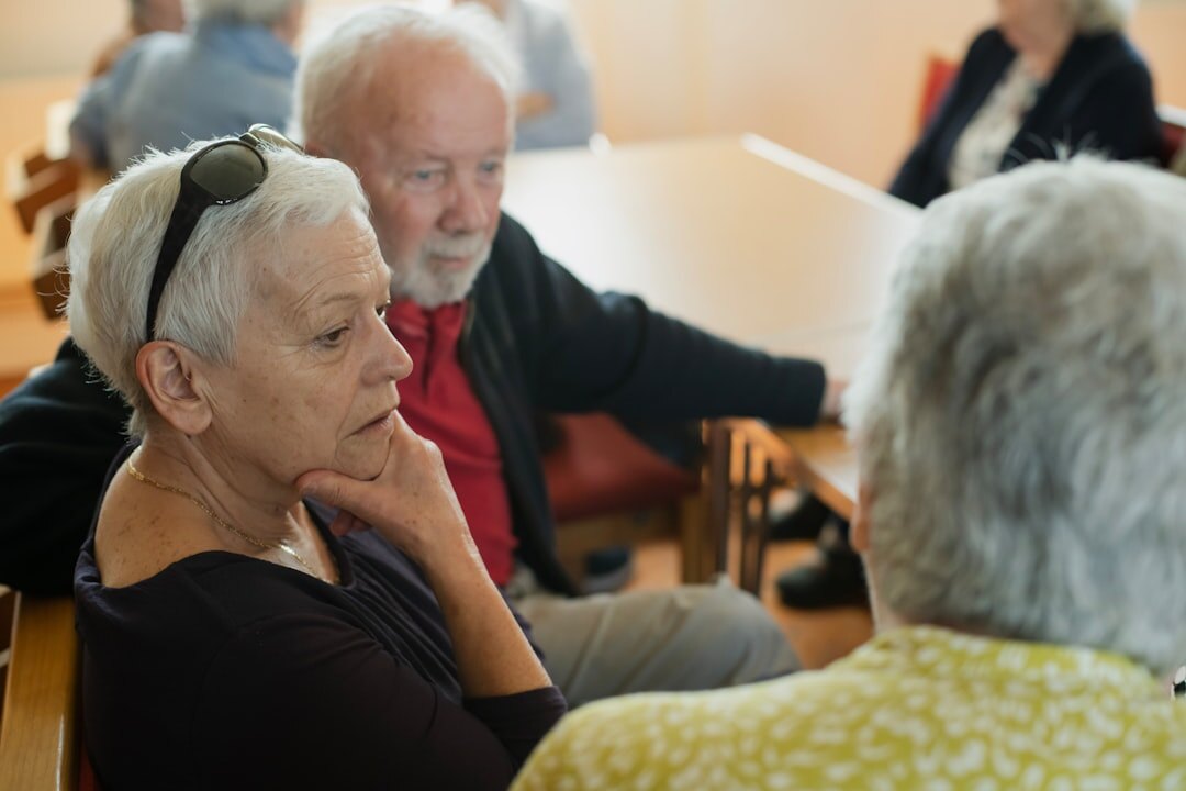 group of seniors chatting