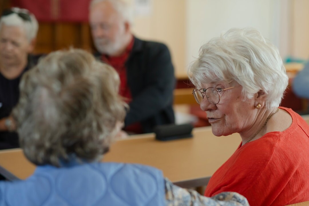 group of seniors at meeting